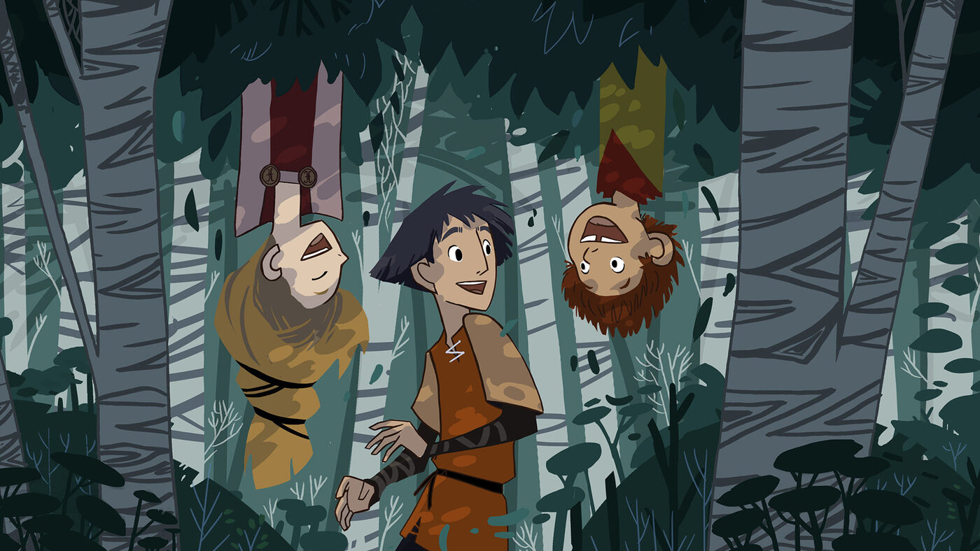 Young heroes wielding magical runes